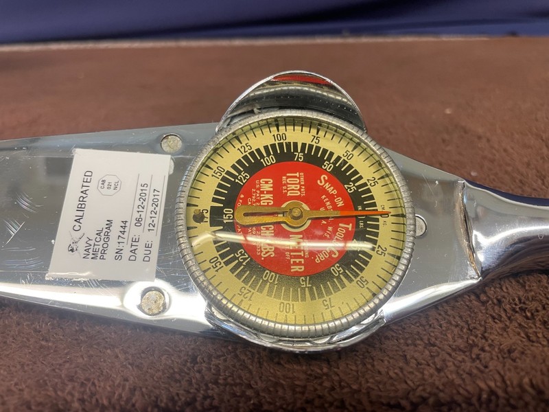 Snap-on Torqometer Dial Torque Wrench TE-12A 0-150 in/lbs 3/8" Drive gallery