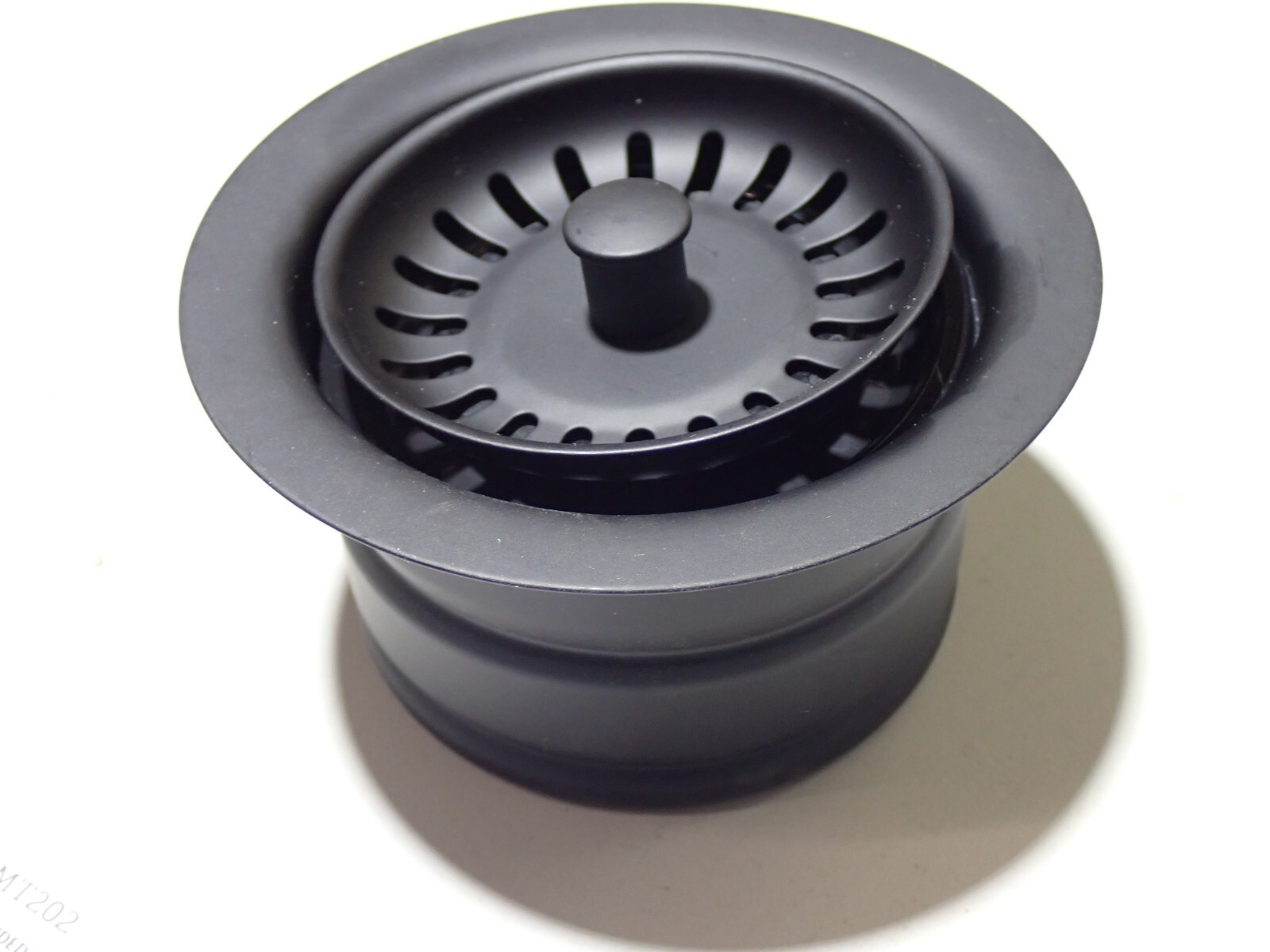 MT202/MB MOUNTAIN PLUMBING STOPPER & STRAINER WASTE BLACK MATTE NEW gallery