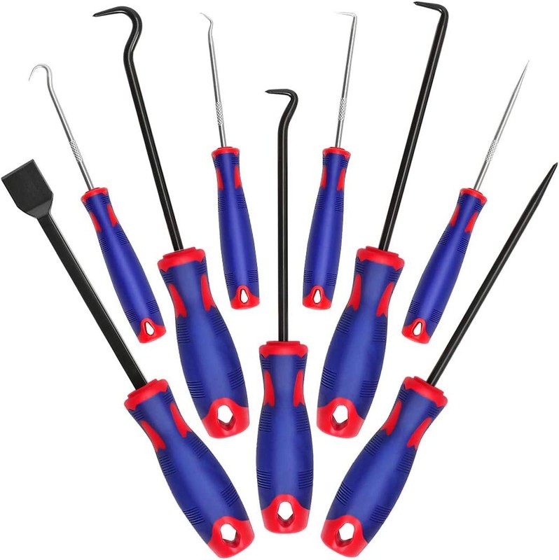 WORKPRO Precision 9 Pcs Pick and Hook Set W/Scraper Automotive Hand Tools Set gallery