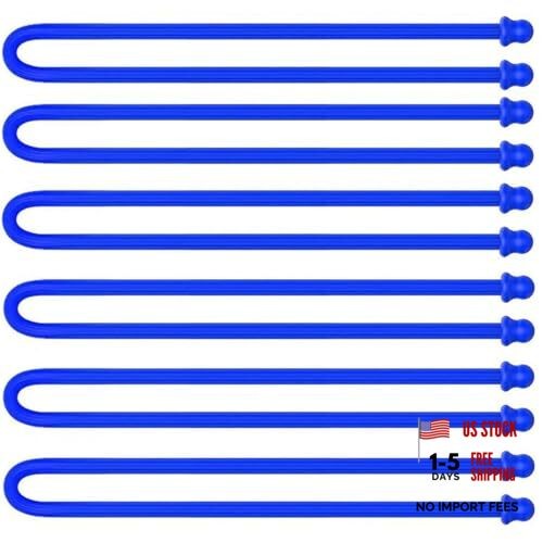6Pcs 15-Inch Silicone Cable Tie, Steel-Core Twist Ties, Reusable 15 Inch - 6Pcs gallery