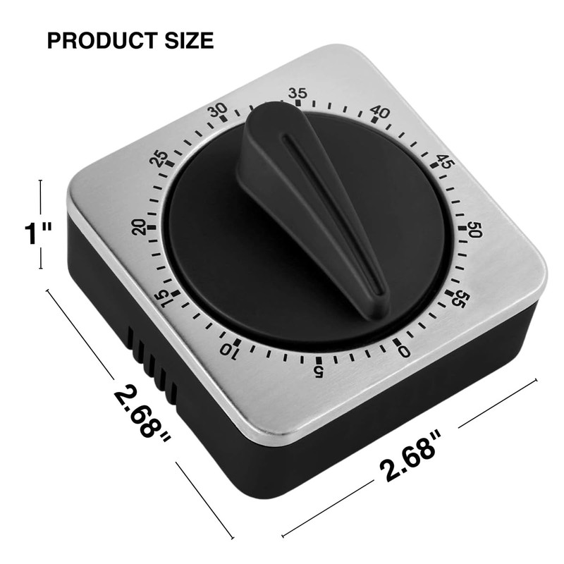 Mechanical Kitchen Timer Magnetic with Loud Alarm 60 Minute Manual Wind Up gallery
