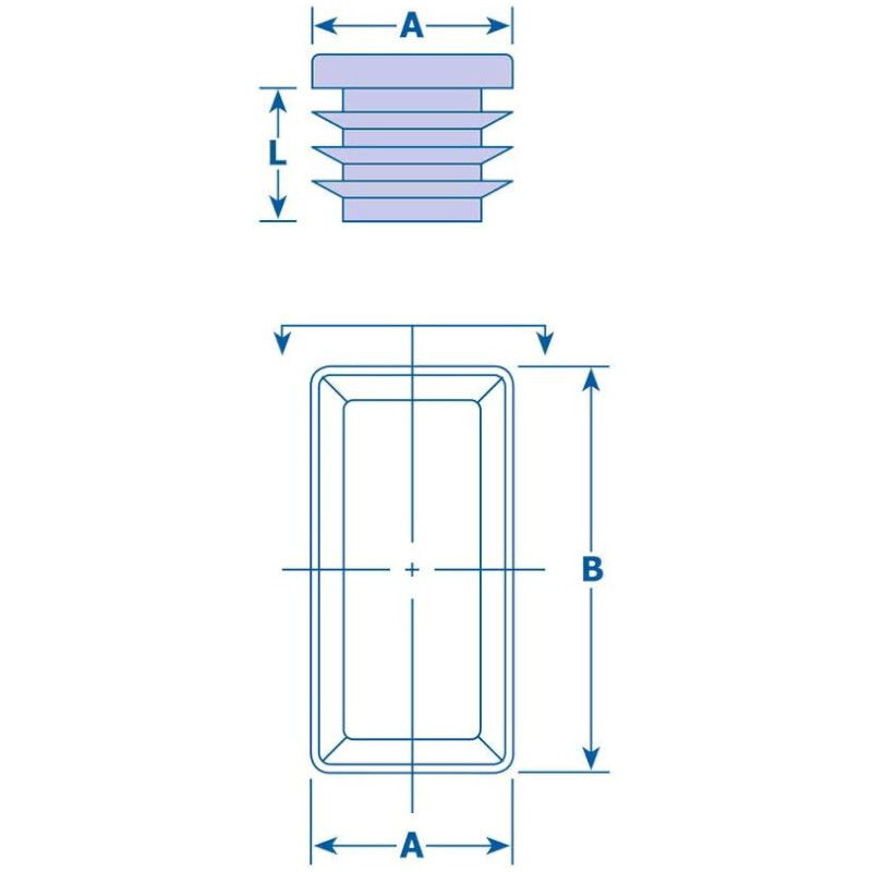 1” X 2” Rectangle End Cap Plugs Rectangular Tubing Caps Various Package Sizes gallery