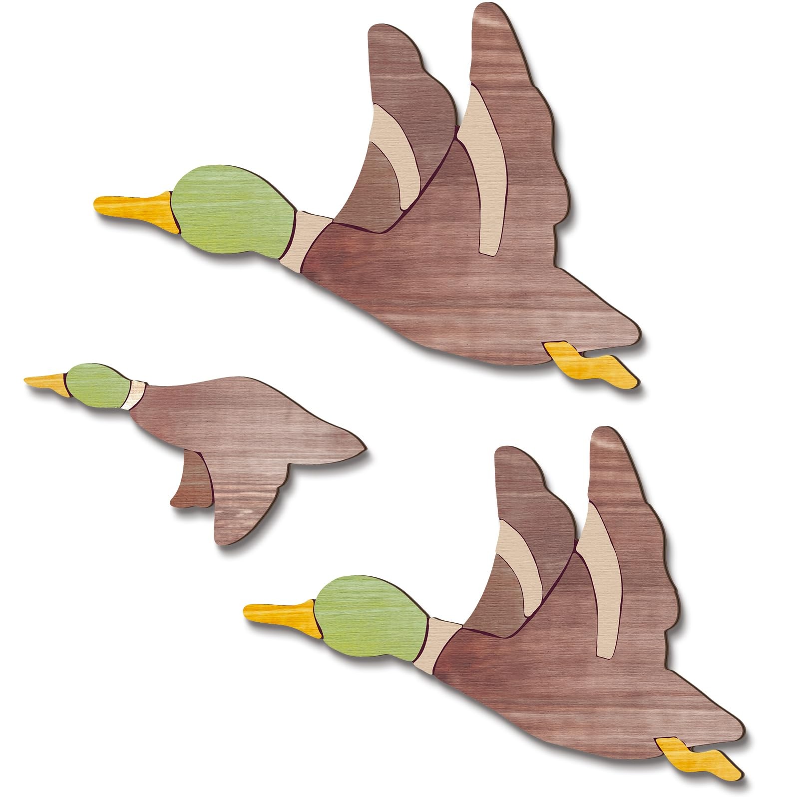 3 Pcs Mallard Duck Hunting Wall Decor Wooden Flying Ducks Decor Rustic Vintag... gallery