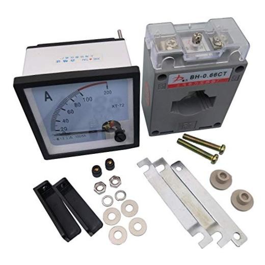 AC 0~100A Analog AMP Current Panel Meter Ammeter XT-72 and Current Transformer gallery