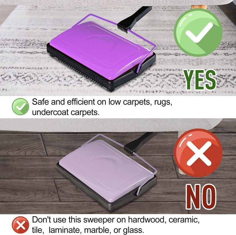 Carpet Sweeper Cleaner for Home & Office, Rugs, Pet Hair, Dust & Small Debris gallery