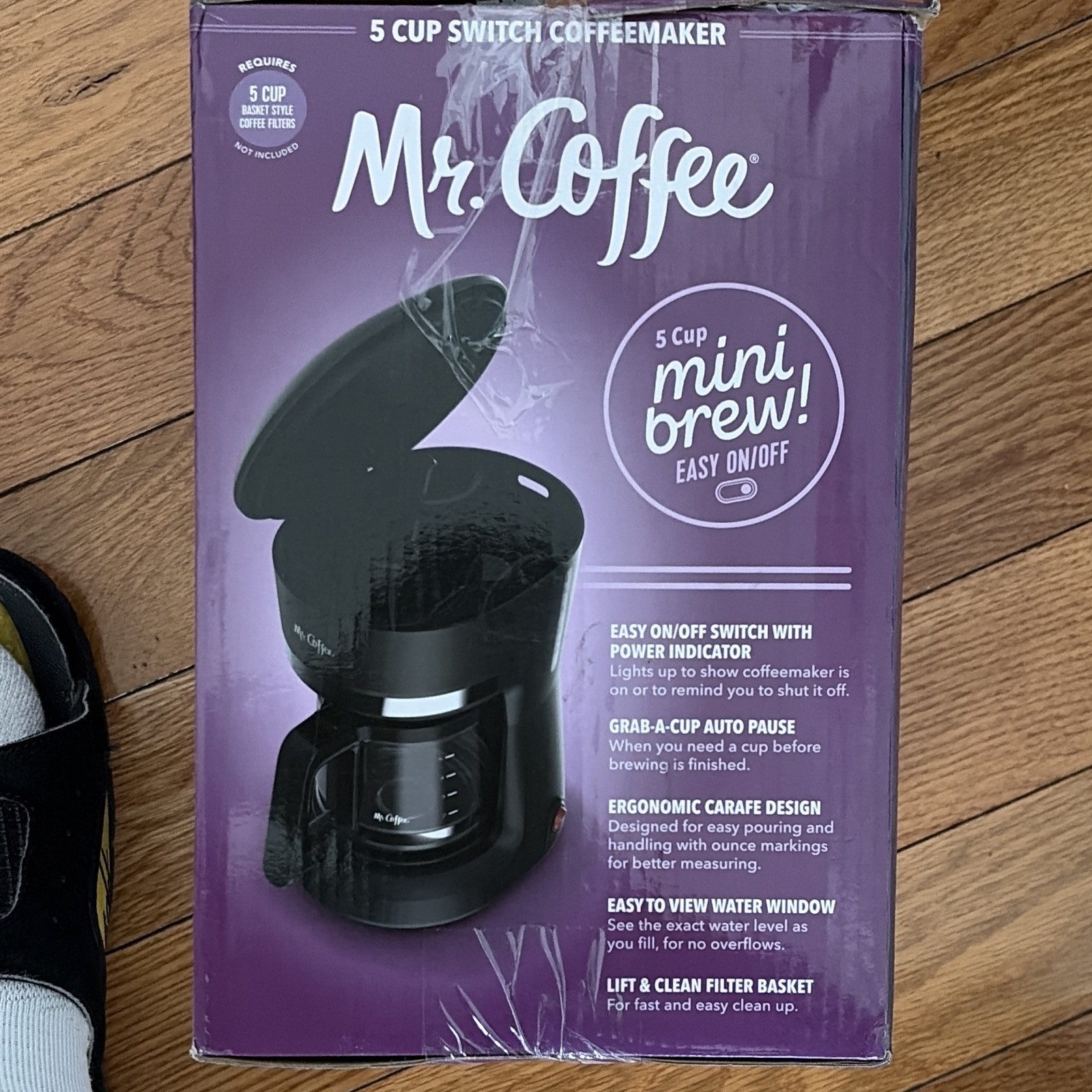 Mr. Coffee Mini Brew 5-Cup Switch Coffeemaker Black, Auto Pause, 25 fl oz gallery