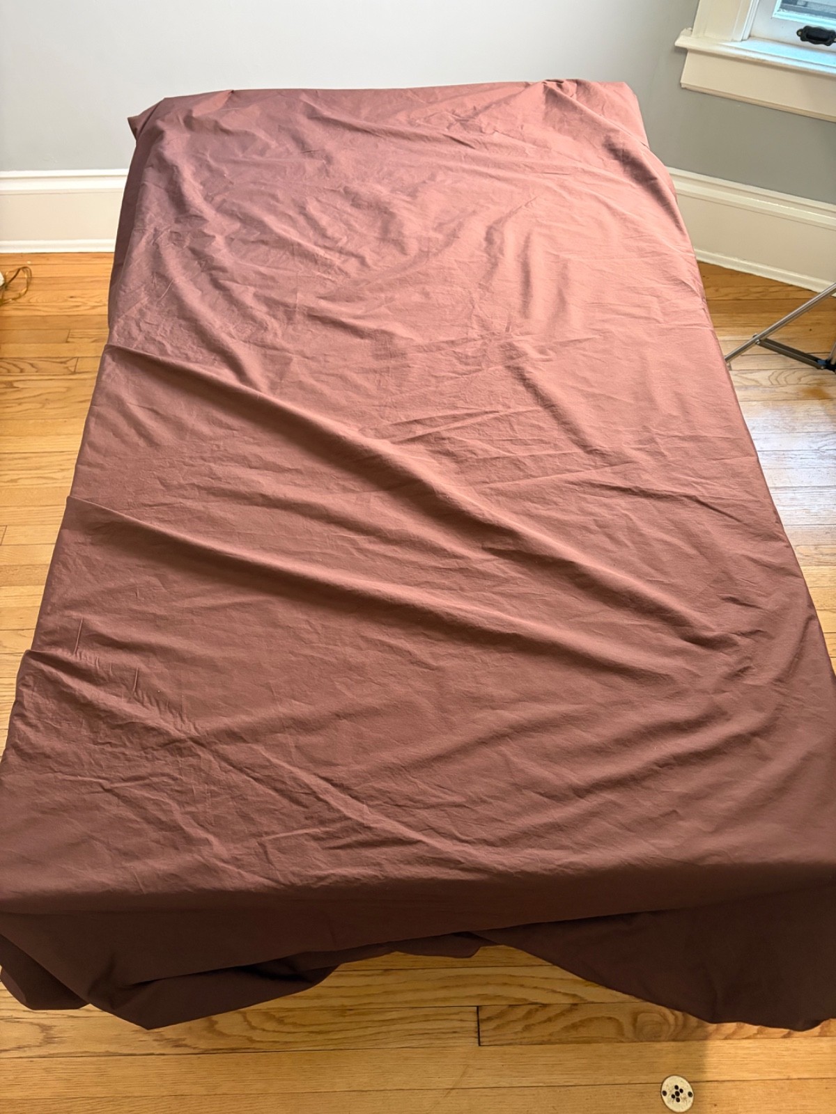 The Company Store Full Fitted 100% Cotton Sheet Chocolate Brown Percale Unused gallery