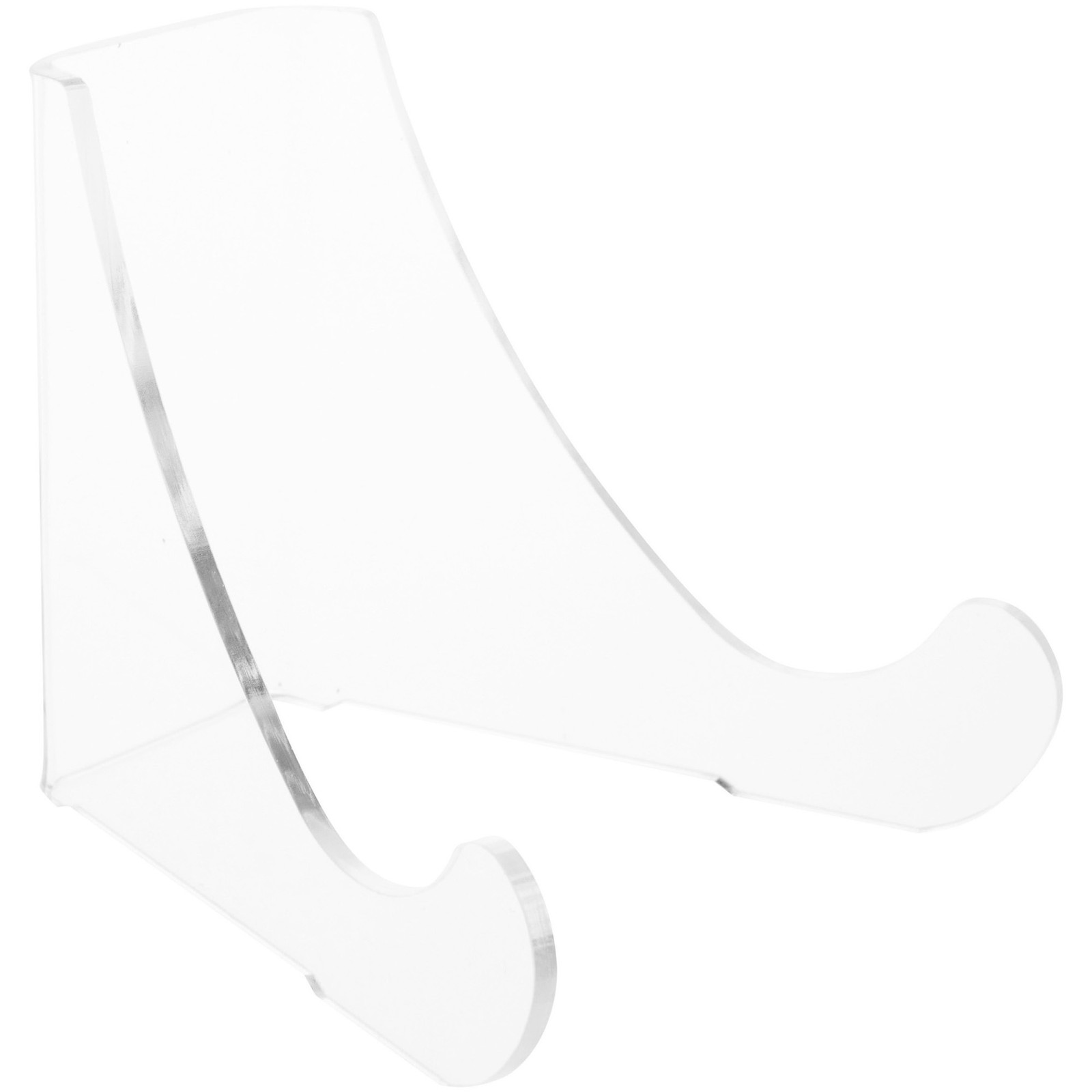 Plymor Clear Acrylic Flat Back Easel w/ Rounded Support Ledges, 3" x 3" x 3.25" gallery