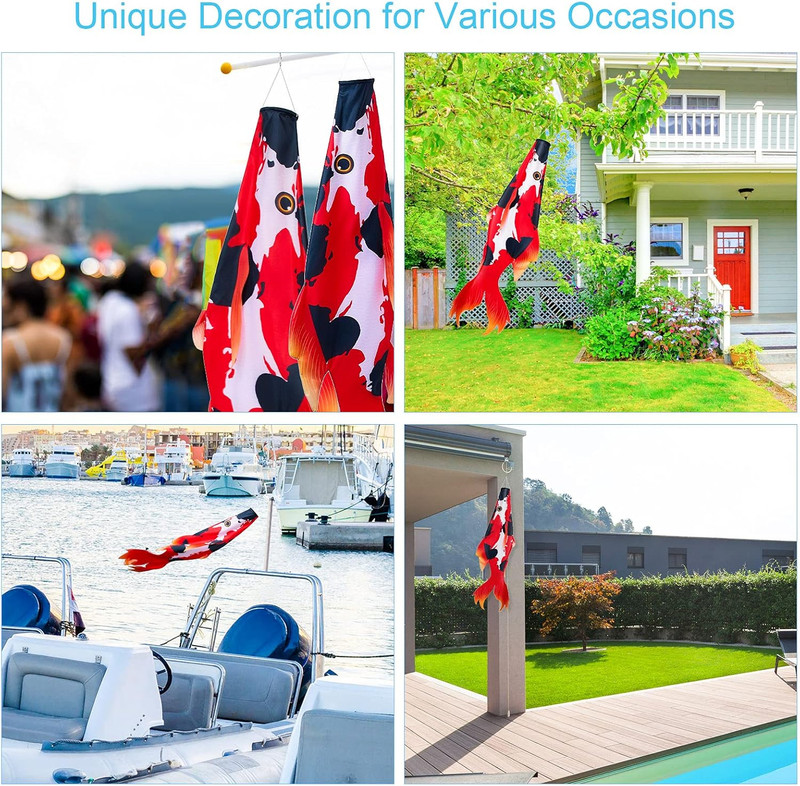 Realistic Fish Windsock Red Fish Windsock Red Koi Fish Outdoor Decor Windsock Fl gallery