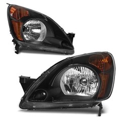 Headlight Assembly Compatible with 02 03 OE – Black/Amber/Clear Fit 02-04 CR-V
