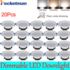 10/20Pcs Dimmable Recessed Ceiling Light 7W LED Downlight Spotlight 85V-265V