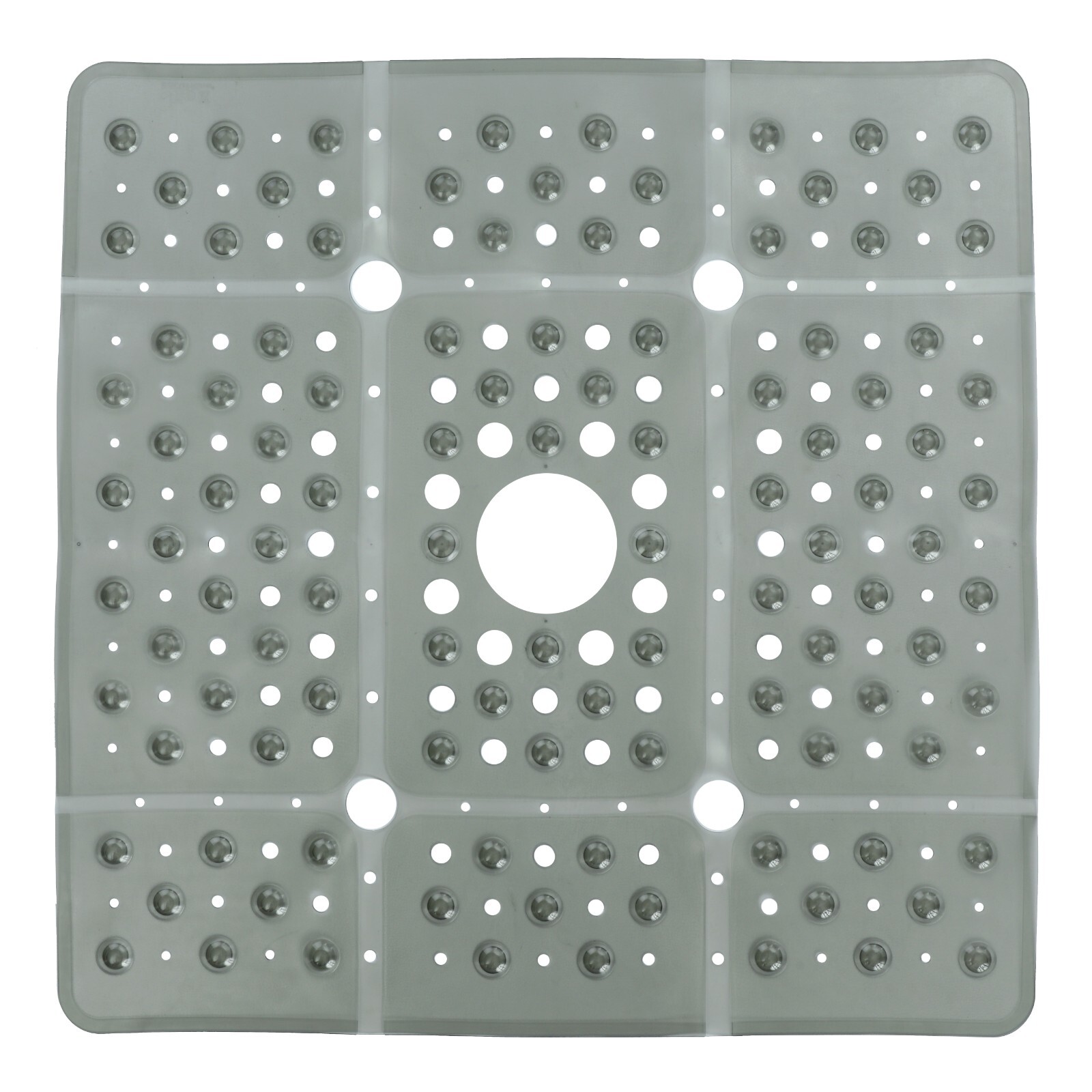 65% MORE COVERAGE! SlipX Solutions Gray Extra Large Shower Mat (27") gallery