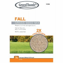 Green Thumb GTFALL7 Fall Grass Seed Mix, 7 Lbs., Covers 1,750 Sq. Ft. – Quantity