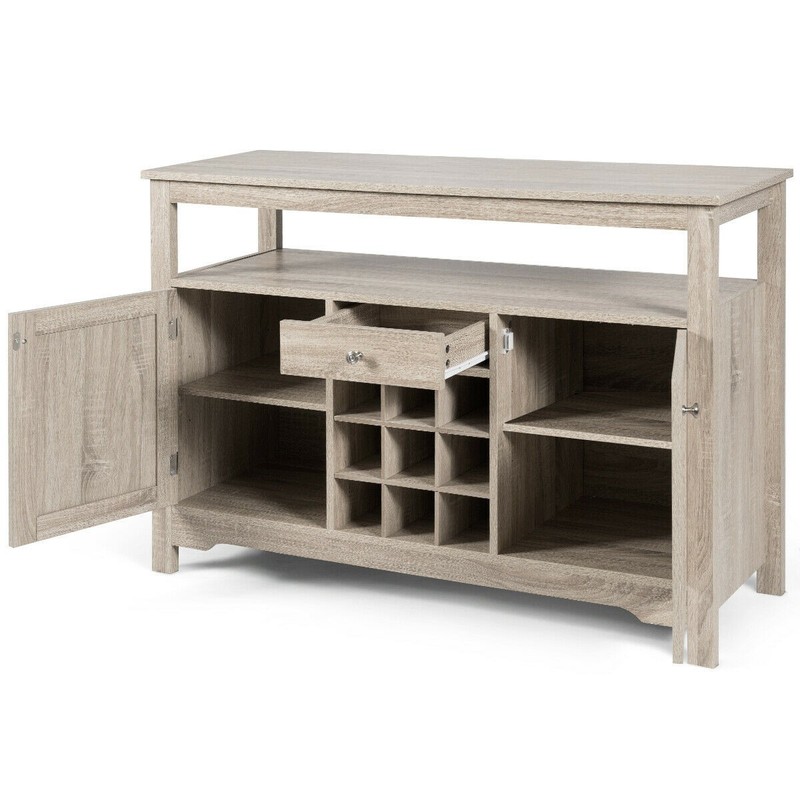 Buffet Server Sideboard Wine Cabinet Console Table Grey Home gallery