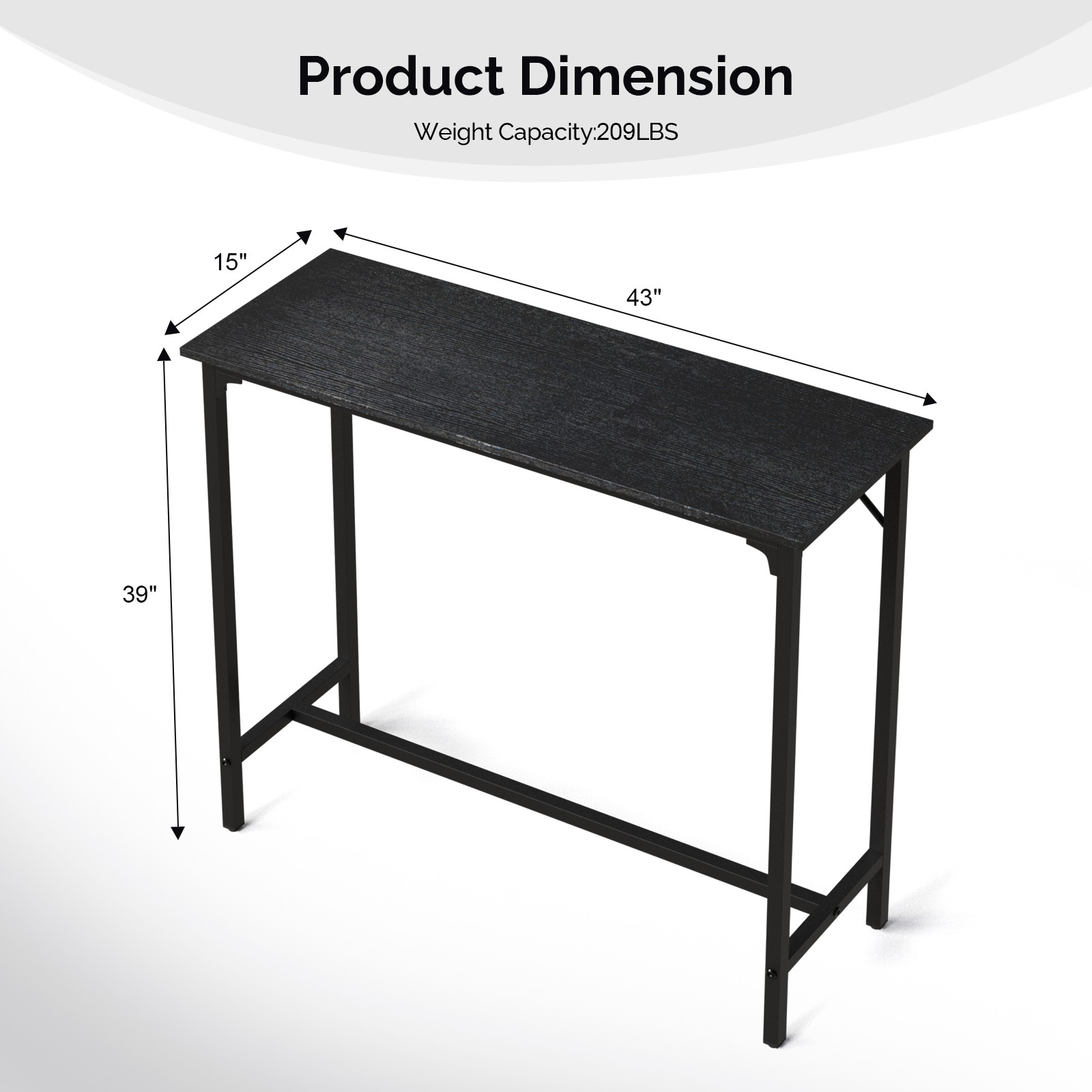 Durable MDF Top & Metal Frame, Ideal for Kitchen/Bar Counte gallery