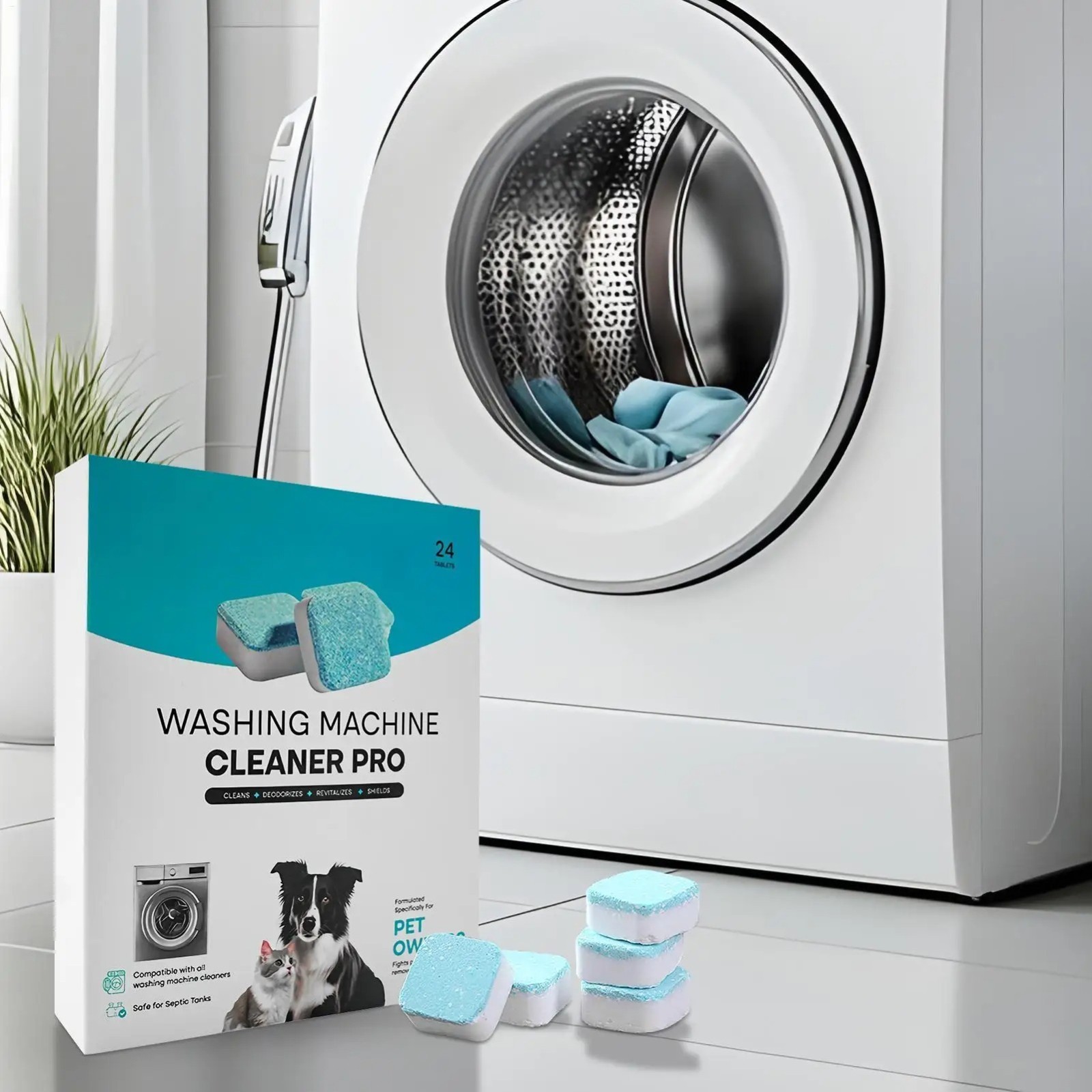 Uproot Clean Washing Machine Cleaner Tablets - 24 Pack gallery
