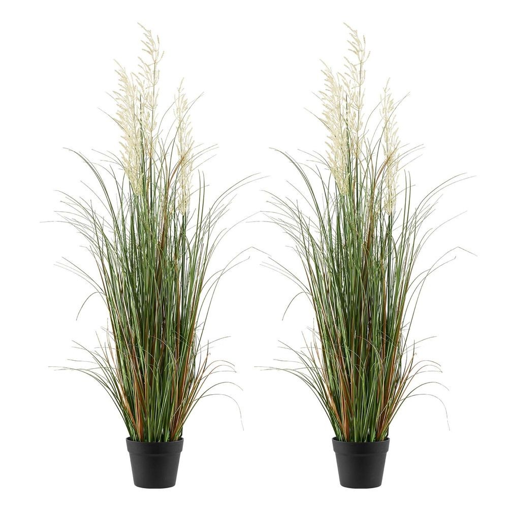 2PCS 47in Artificial Reed Grass in Pot PVC Faux Greenery Plant Decor gallery