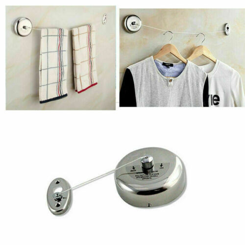 TECHTONGDA 9Ft/2.8m Retractable Single Clothes Line Dryer Laundry Indoor Outdoor gallery