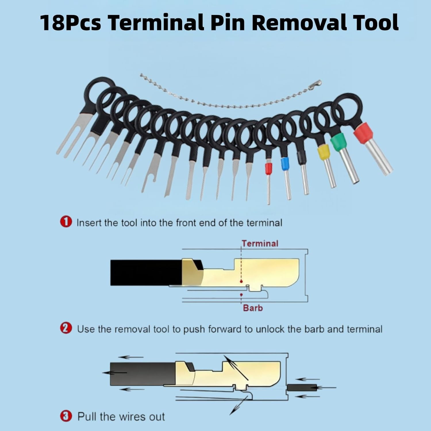Electrical Disconnect Pliers Connector Separator Terminal Plug Removal Tool Kit gallery