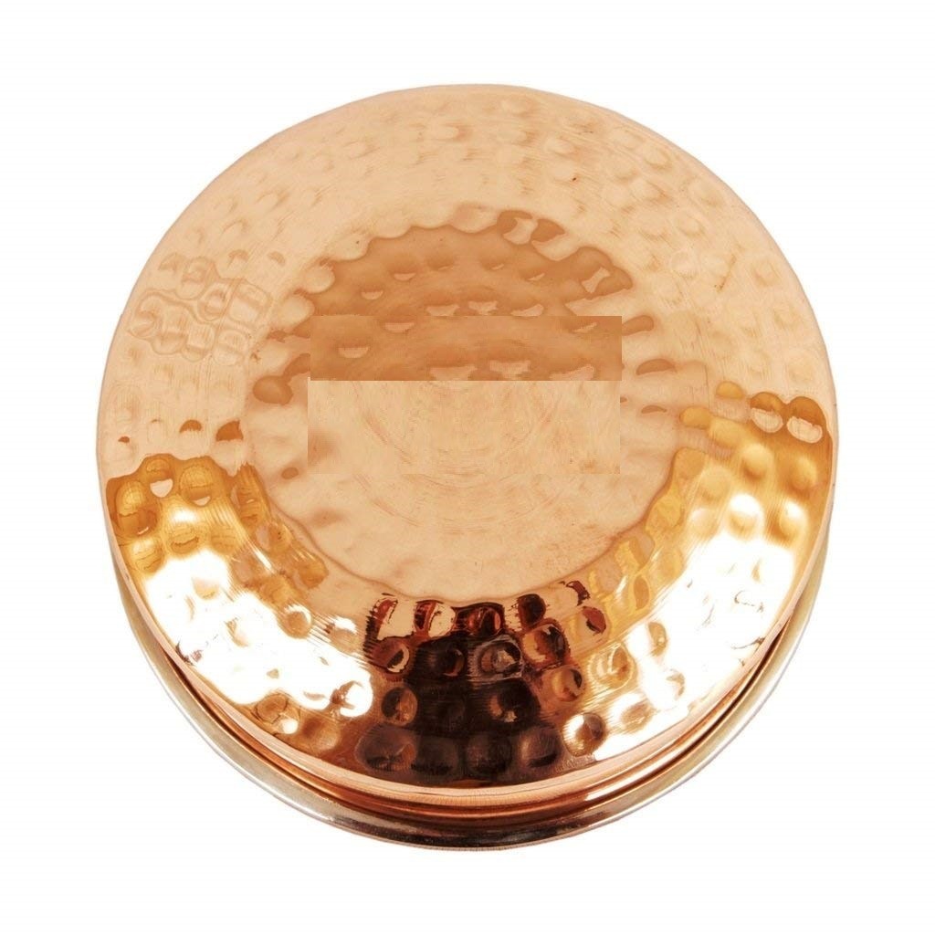 Steel & Copper Serving Handi Bowl Serveware Home Restaurant Ayurveda 530 ML gallery
