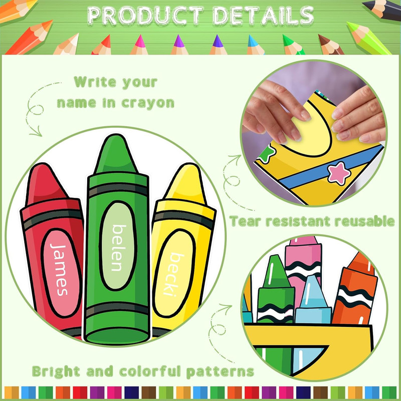 87Pcs Classroom Bulletin Board Decorations Set，Back to School Crayon Themed Clas gallery