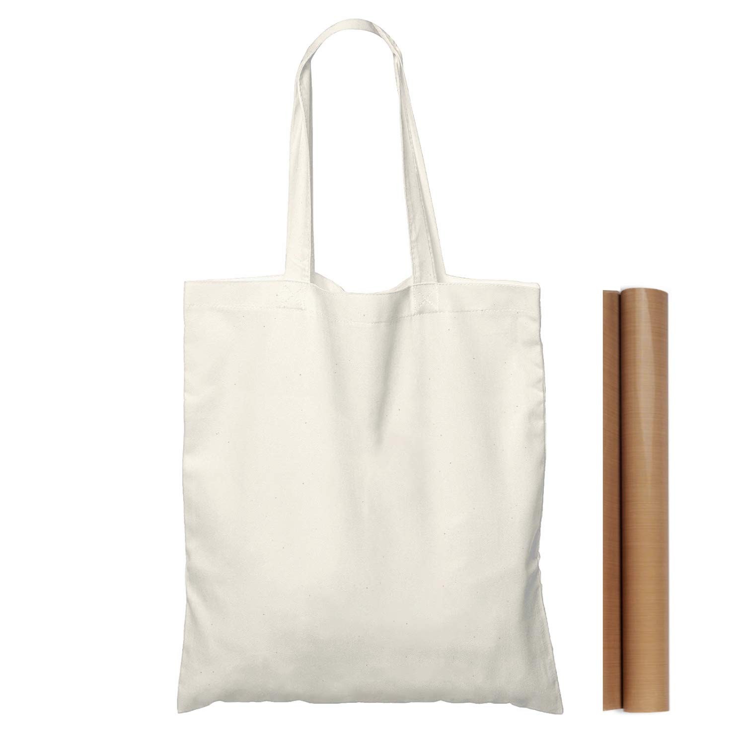 NPBAG 25 Pack 15'' X 16'' Natural Cotton Tote Bags, Lightweight Blank Bulk Cl... gallery