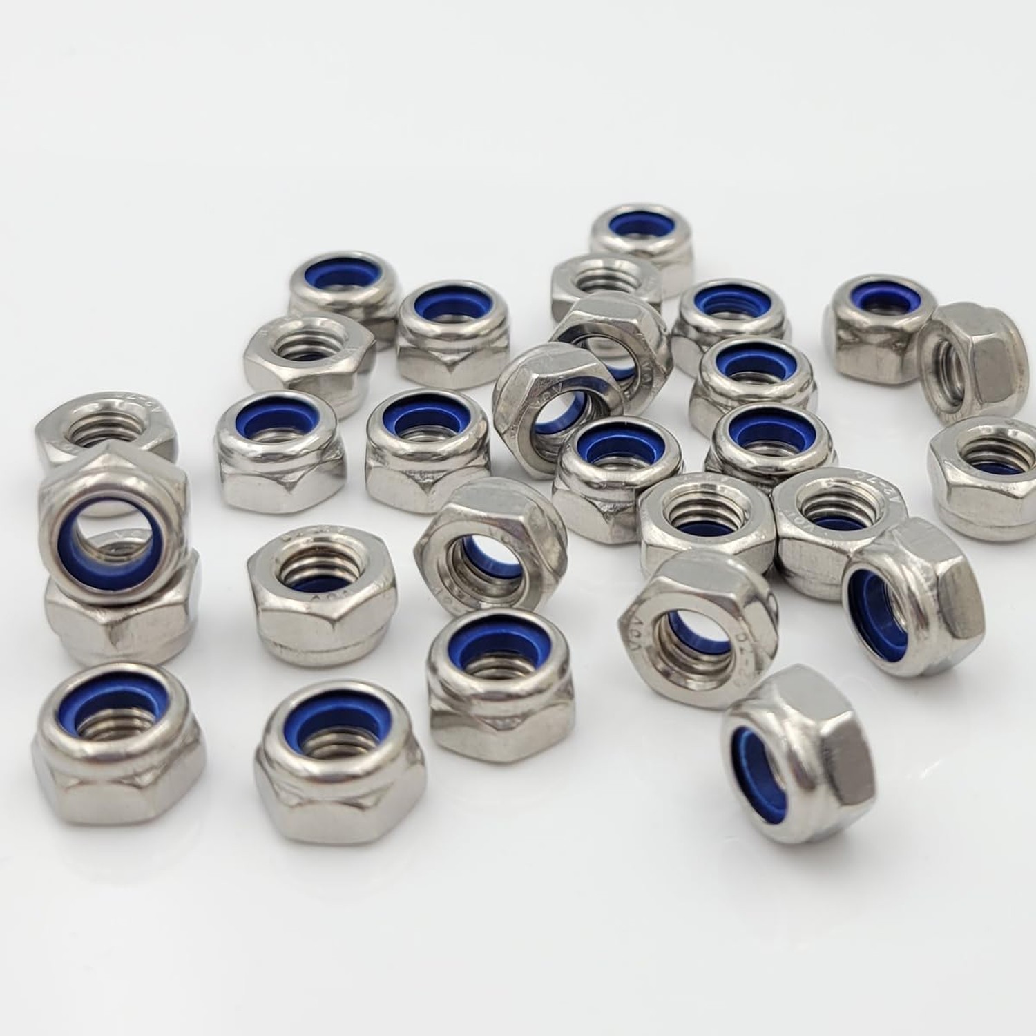M6 Nylon Insert Hex Lock Nuts, Stainless Steel 304 (18-8) Locknut(M6(60PCS)) gallery