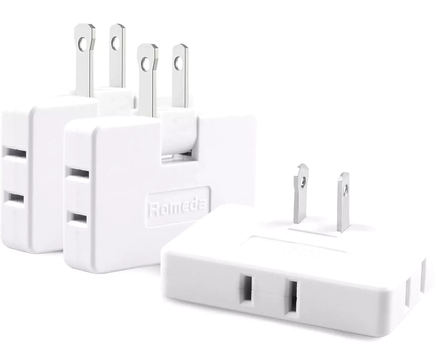 3 Pack AC Flat Wall Outlet Extender Plug Adapter Outlet, Fold-Able 3 Way Wa gallery