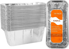 30-Pack Blackstone Griddle Accessories Drip Pan Liners, Aluminum Foil Pan Dispos