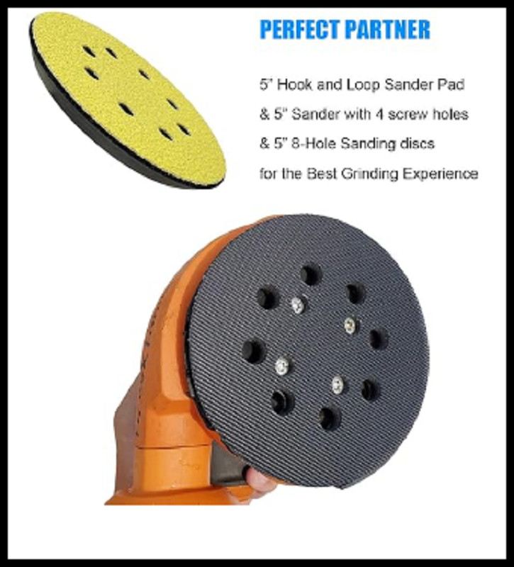 5 Inch 8 Hole Hook and Loop Sander Pad for Ridgid R2600, R2601 5" gallery