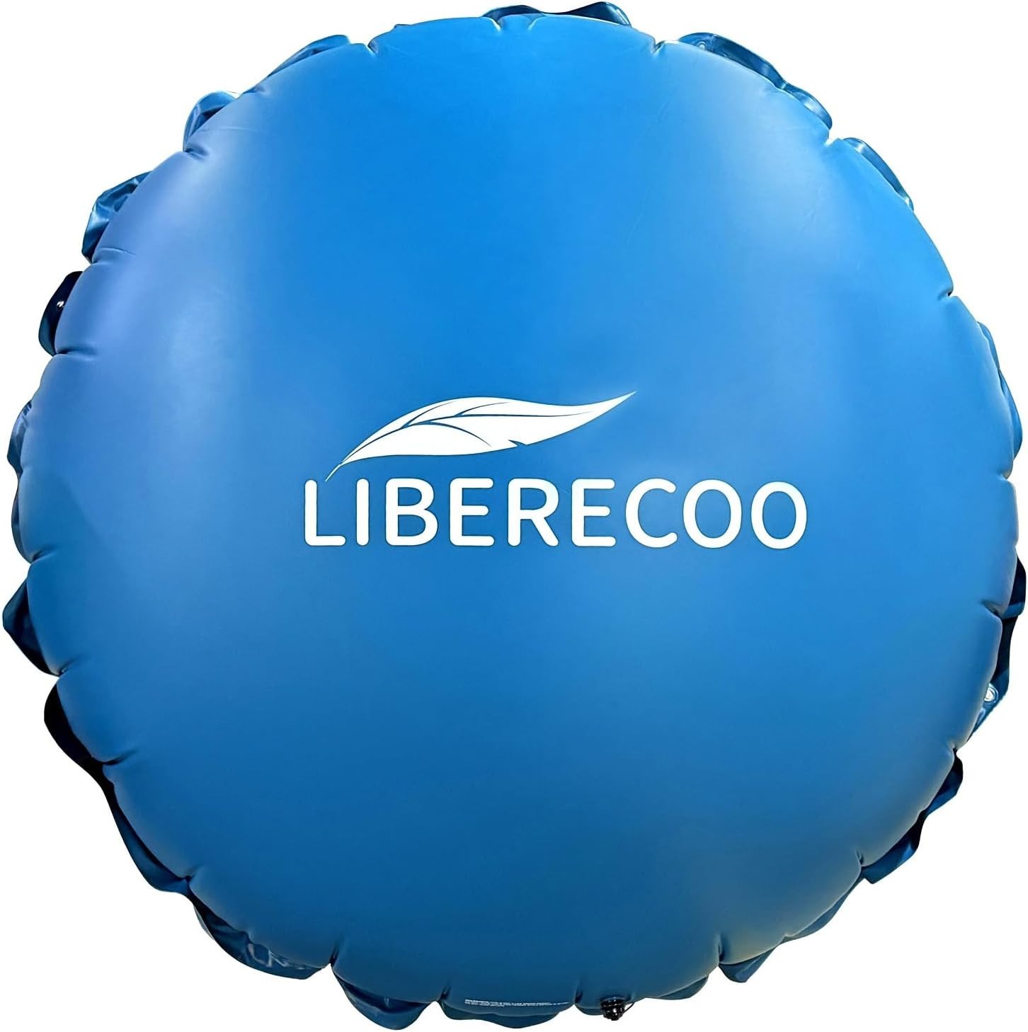 8FT Round Pool Cover Pillow Winterizing Inflatable 0.4mm Heavy Duty w/ Rope Blue gallery