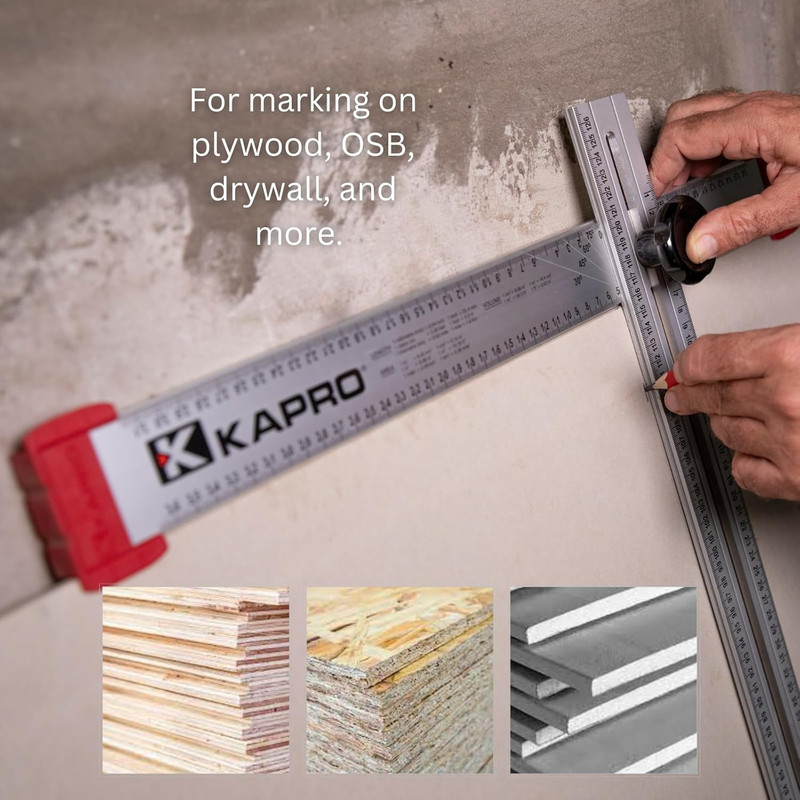 - 317 Adjustable Drywall T-Square Tool - Aluminum - for Layout and Marking - Fea gallery
