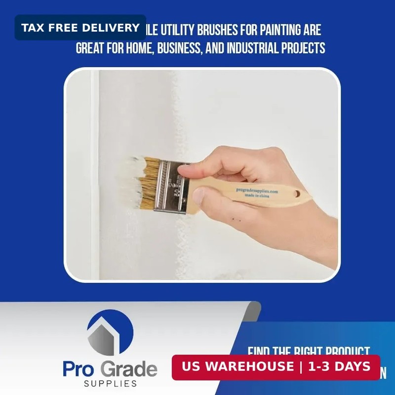 Pro Grade - Chip Brush - Paint Brush Set - 24 Pack - Natural China Bristle Paint gallery