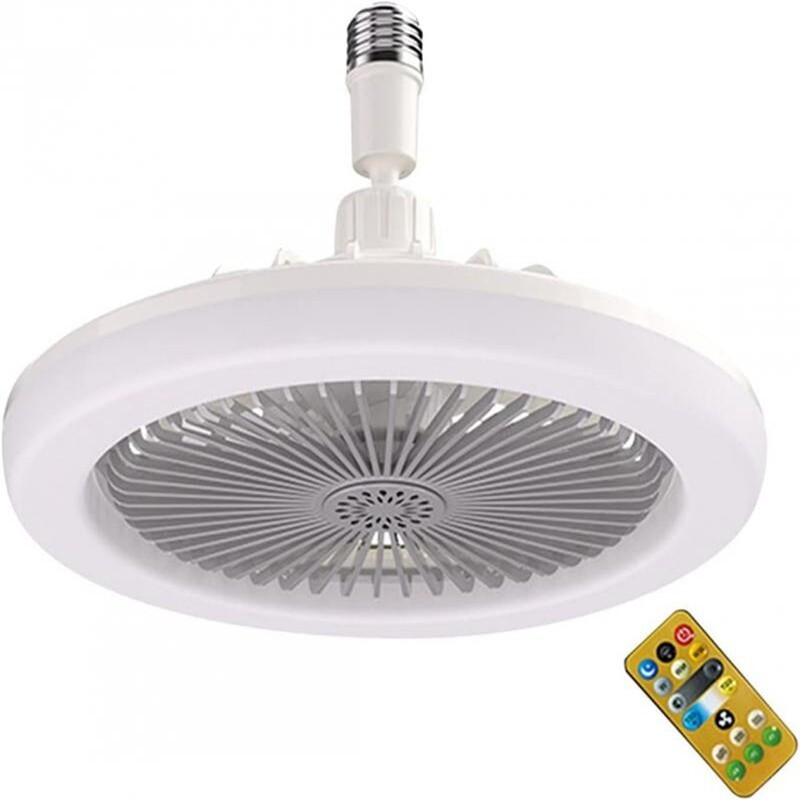 10" Adjustable E27 Socket Ceiling Fan Light 3-Color Temp LED Chandelier w/Remote gallery