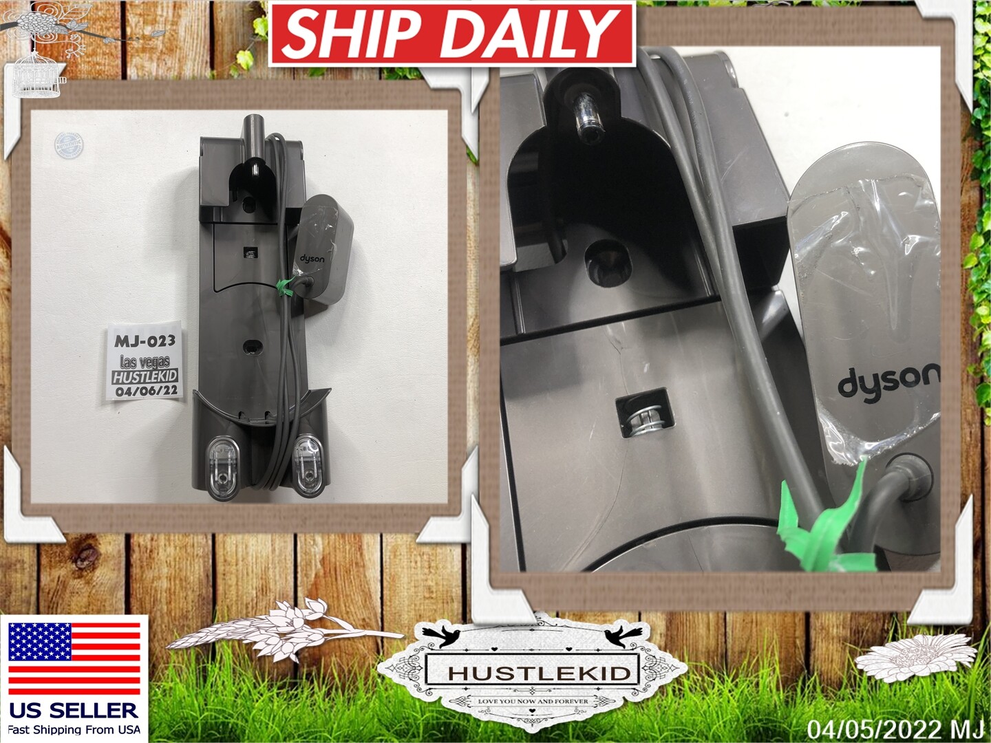 Genuine Dyson Vacuum Wall Charge Base T104935 with Power Adapter 210826-03🔥MJ gallery
