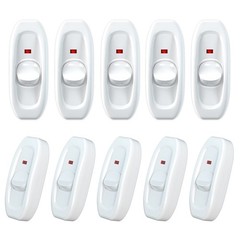 Appliance Switch On/Off Button Table Lamp Desk Light in-line Cord Switch 250V…