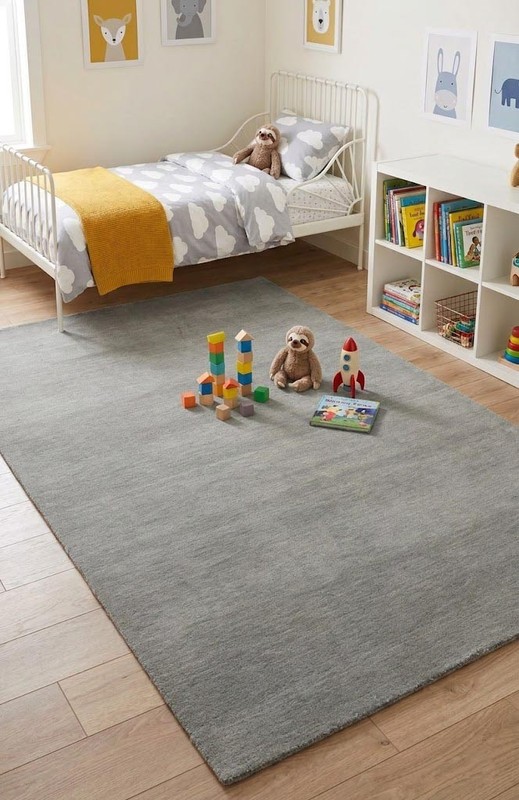 Gray Solid Hand-Loomed 4X6 Gabbeh Wool Rug Oriental Home Decor Carpet gallery