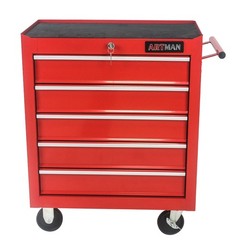 Black 5-Drawer Lockable Rolling Tool Chest Garage Storage Cabinet with Wheels