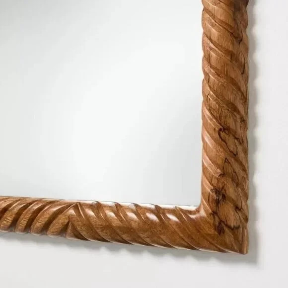 14”x16” Textured Wood Mirror - Threshold™ designed with Studio McGee gallery