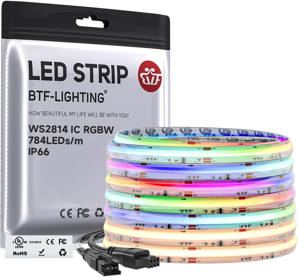 IP66 RGBW COB LED Strip Light 24FT 784Leds/M for Home Party Decor gallery