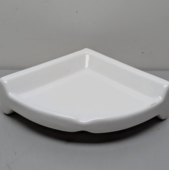 Daltile Restore 8.5 in. W Ceramic Wall Mounted Corner Shower Shelf Tile in White gallery