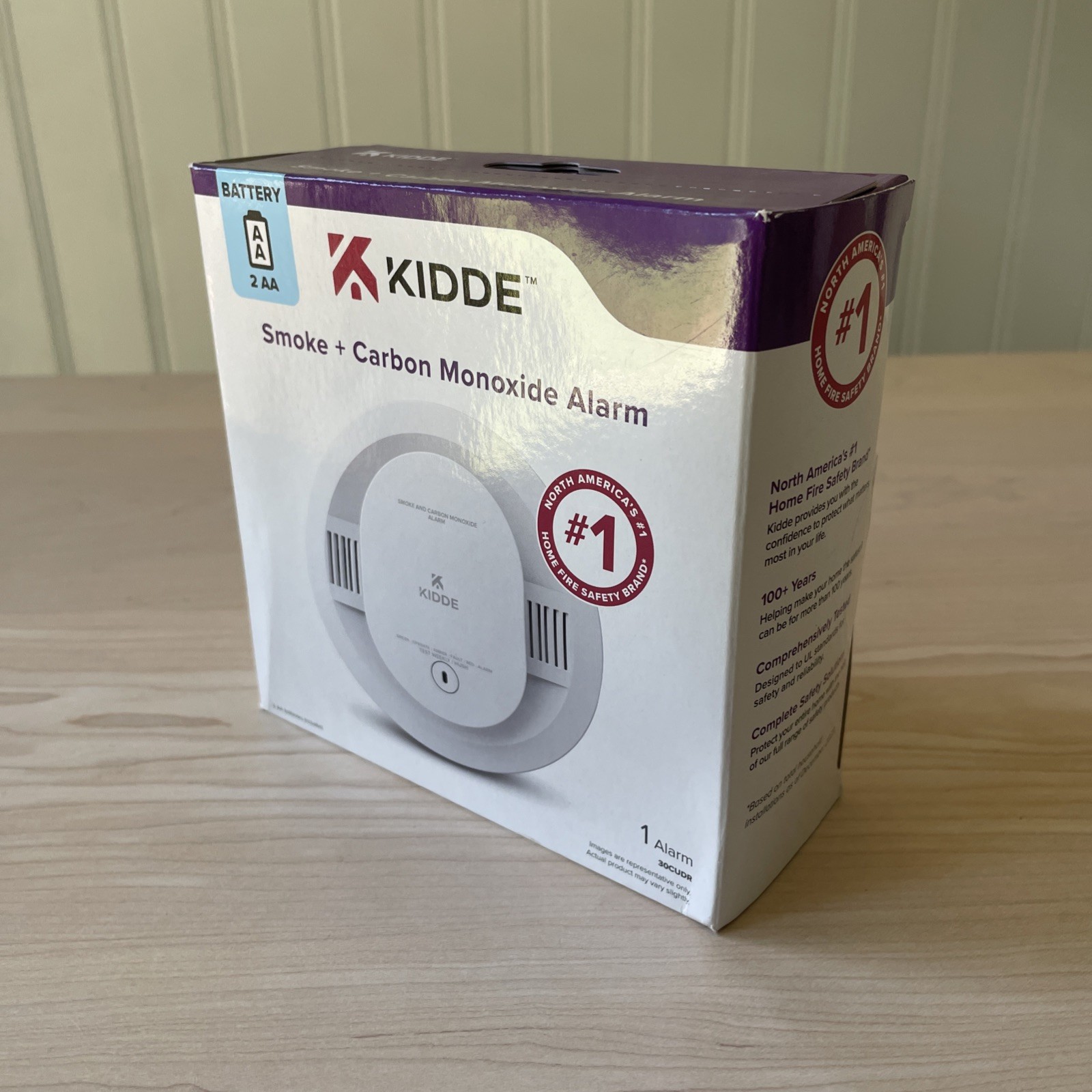 Kidde 30CUDR Smoke + Carbon Monoxide Detector 85 dB Alarm 5" AA Battery NEW gallery
