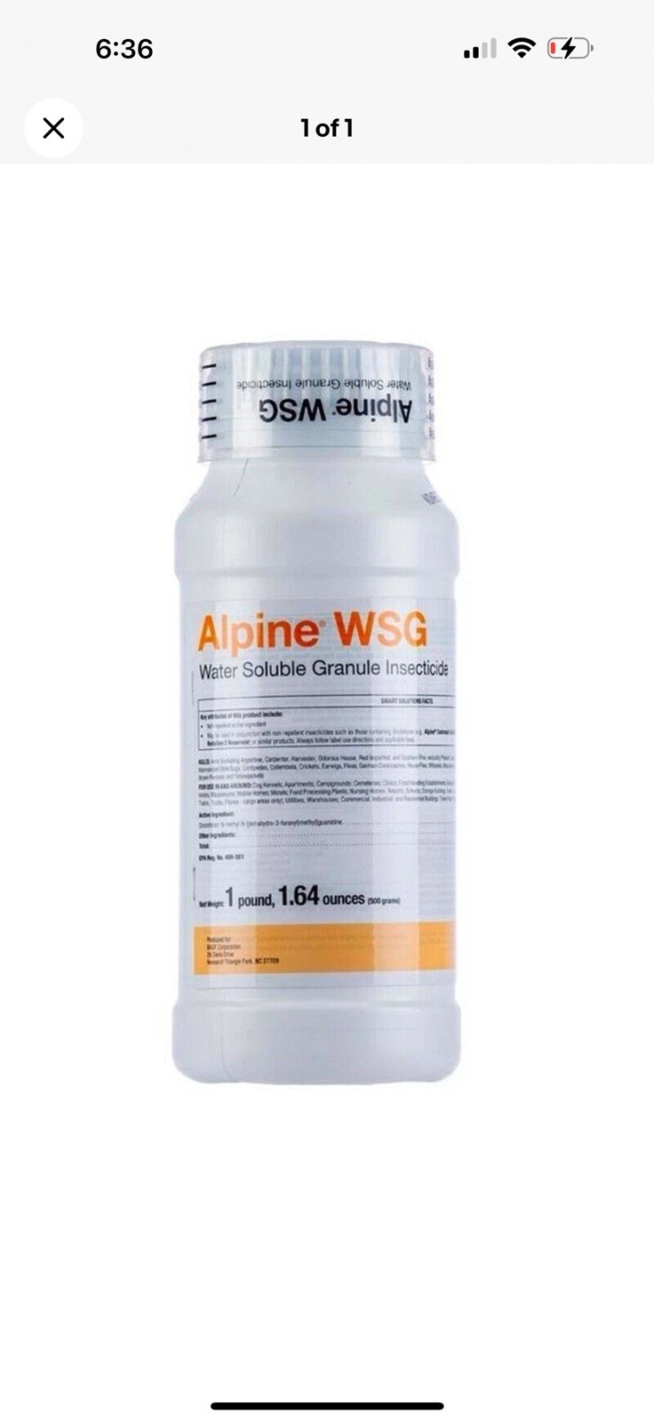 Alpine WSG Water Soluble Granule Insecticide 500g Ant Flea Bed Bug Roach Control gallery