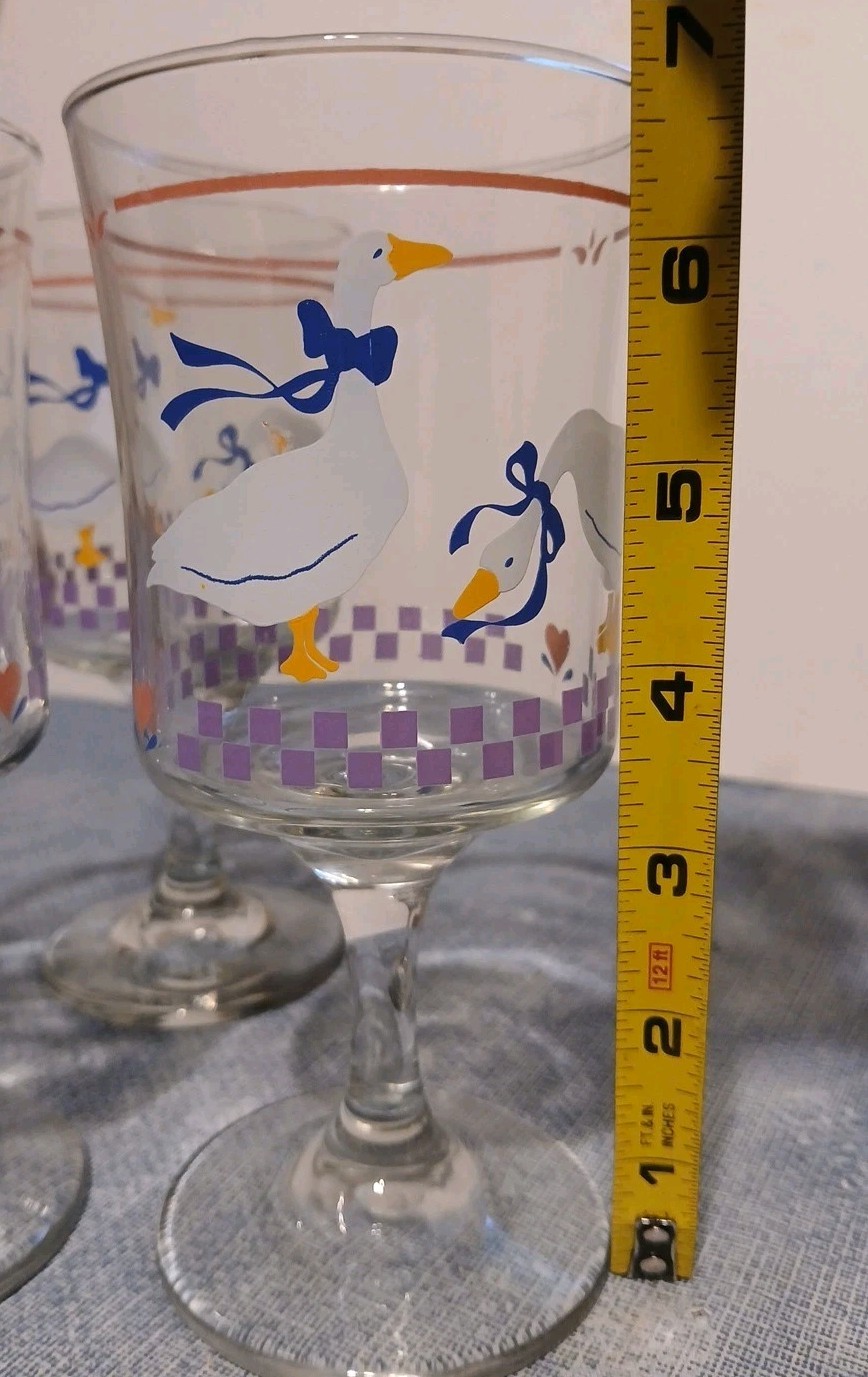 Libbey Country Goose 6 oz Drinking Glass Set of 3 Vintage/Excellent Display Only gallery