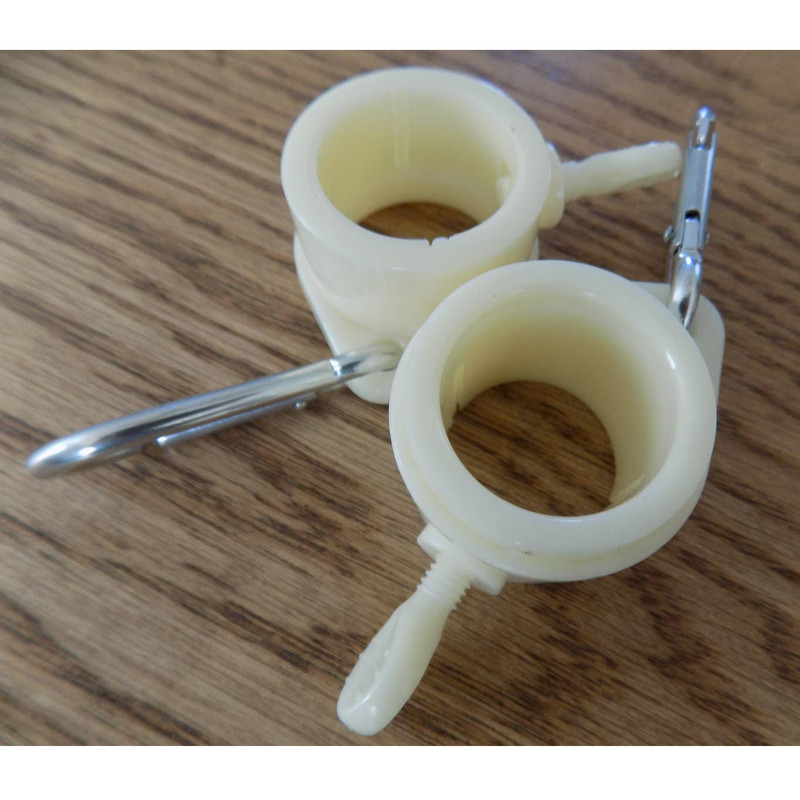 Flag Pole Rings -Plastic Ring with Metal Carabiners ( 1 Package of 2) gallery