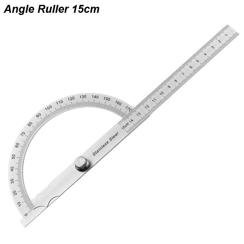 Stainless Steel Angle Protractor 180° Gauge Ruler Woodworking Measurement Tool gallery