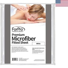 Microfiber Fitted Sheet, Ultra-Light, Stain and Wrinkle-Resistant for Massage…