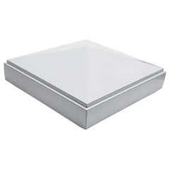 4″ x 4″ Aluminium Pyramid Post Cap for Metal Posts – Pressure Fit – White