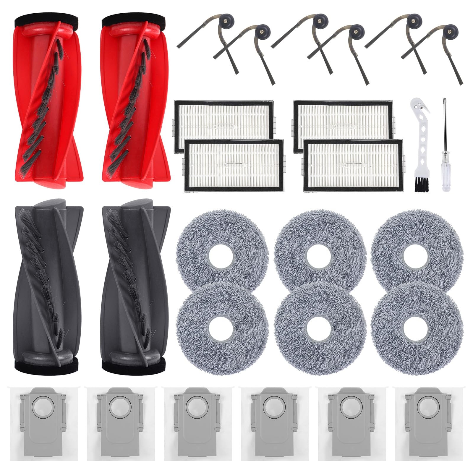 28 Pack Accessories Kit for Roborock Saros 20, Saros 10R, Qrevo CurvX, Curv 2... gallery