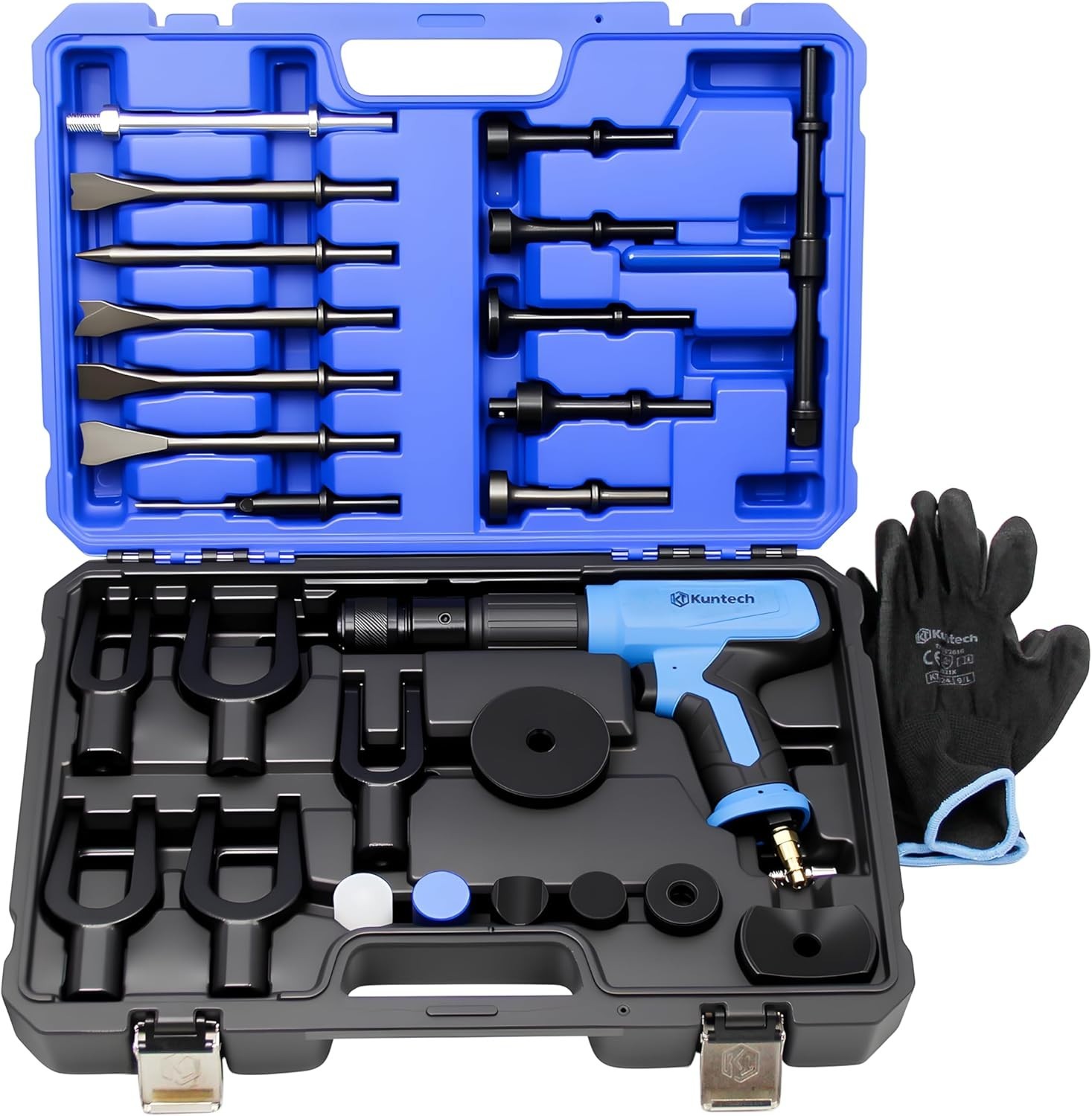 27PCS Air Hammer Kit,2500 BPM Pneumatic Hammers Chisels Set w/Carry Case gallery